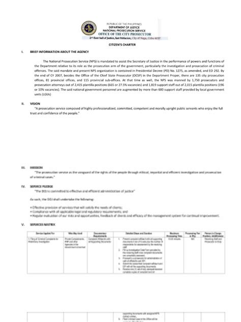 OFFICE OF THE CITY PROSECUTOR Citizen's Charter Handbook.